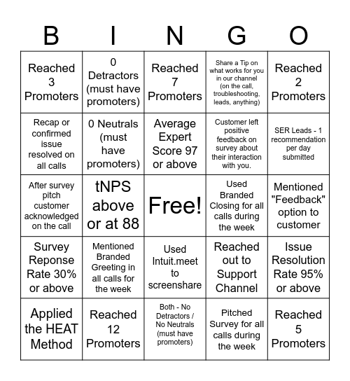 ScoreCard Superstar Bingo Card