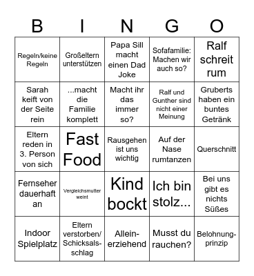 Mein Kind, dein Kind Bingo Card