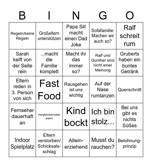 Mein Kind, dein Kind Bingo Card