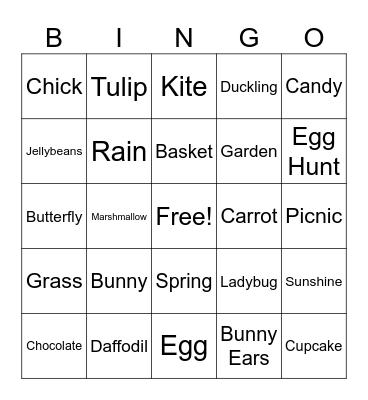 EASTER Bingo Card