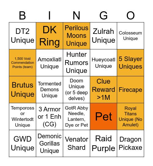 Misclicks Bingo Card