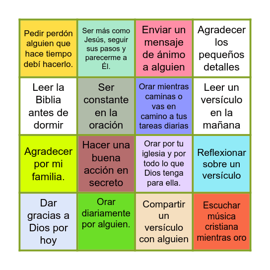 LIVING ON A PRAYER Bingo Card