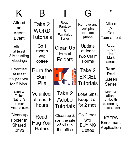 LUPE'S  BINGOALS Bingo Card