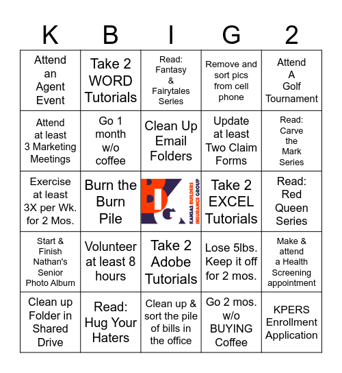 LUPE'S  BINGOALS Bingo Card