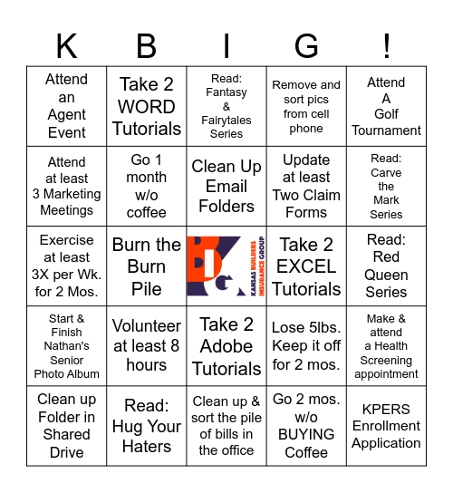 LUPE'S  BINGOALS Bingo Card