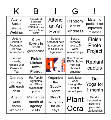 DEENA'S   BINGOALS Bingo Card