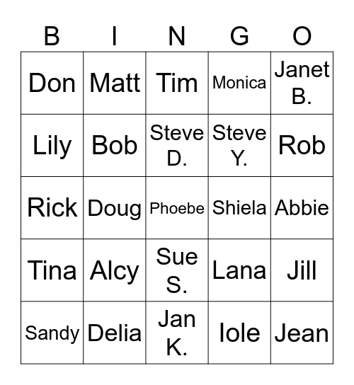 Bereans at Retreat 2026 Bingo Card