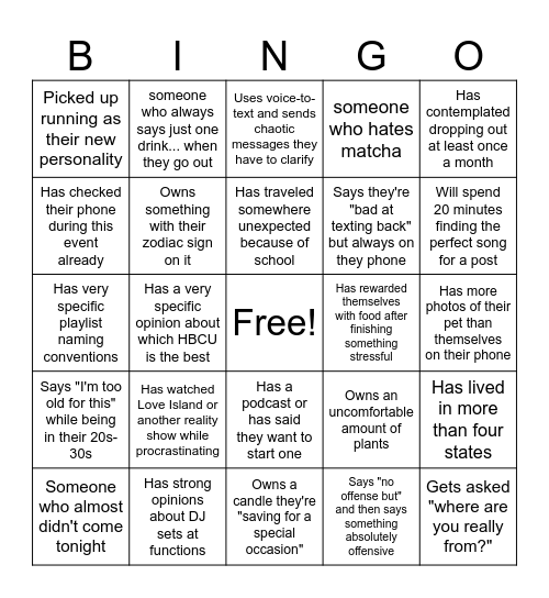 Let Us Meet! Bingo Card