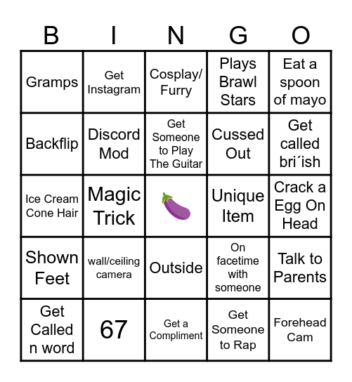 OME TV BINGO Card
