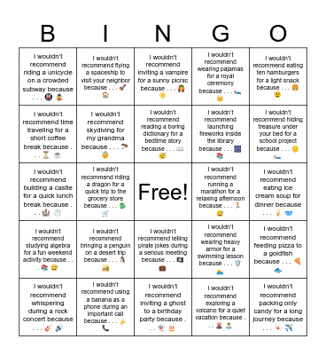 B20 L1 I wouldn’t recommend feeding pizza to a goldfish because . . . 🍕 🐟 Bingo Card