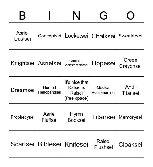 Deltarune Bingo Card