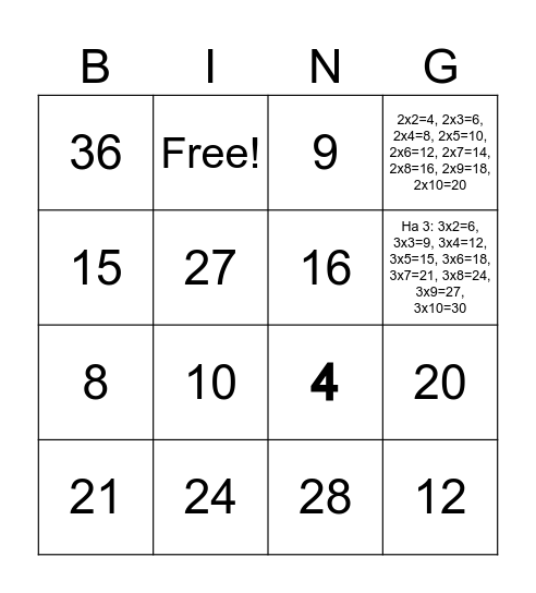 Bingo Card