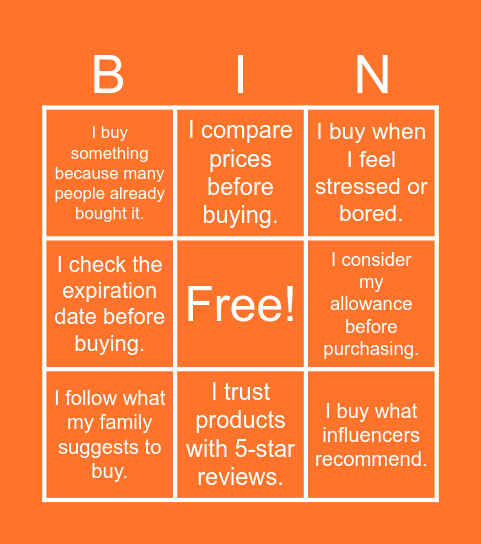 SHOPEE BUDOL BINGO Card