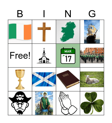 Saint Patrick Bingo Card