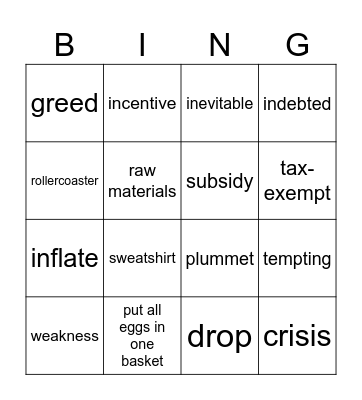 Karel Bingo Card