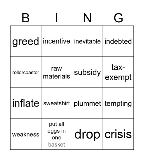 Karel Bingo Card