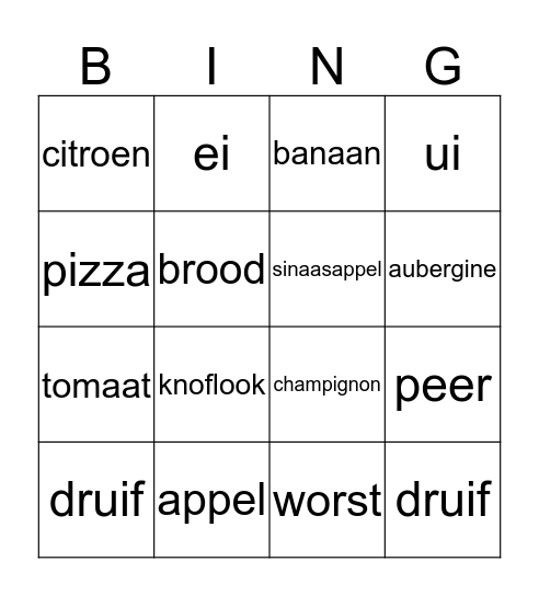 Kook bingo Card