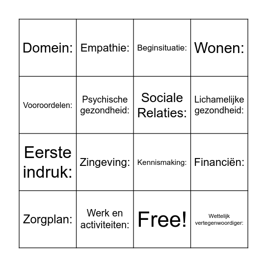 Module 4 Bingo Card