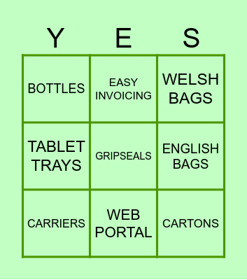 Say YES To Valley Northern Bingo Card