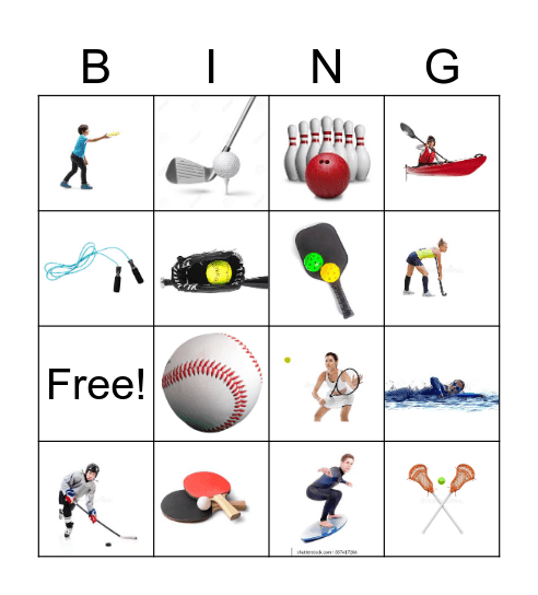 Sports Bingo Card
