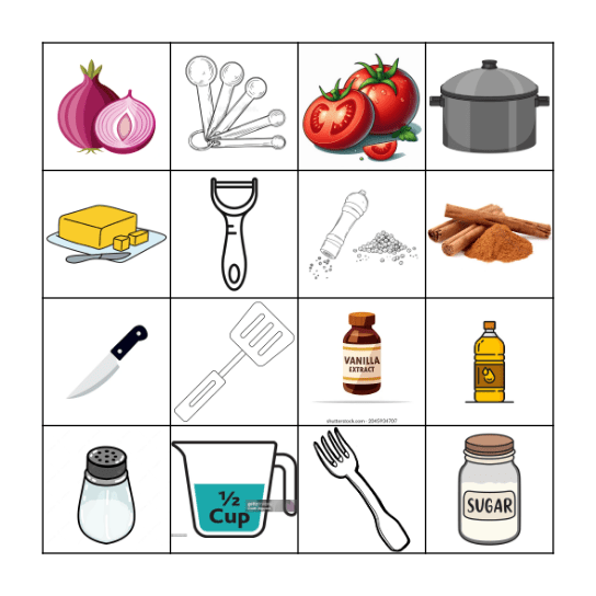 EN LA COCINA NECESITAMOS... Bingo Card