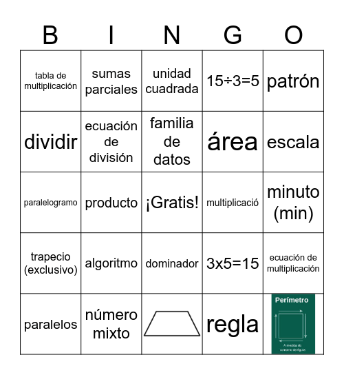 Bingo 3er. Grado Bingo Card