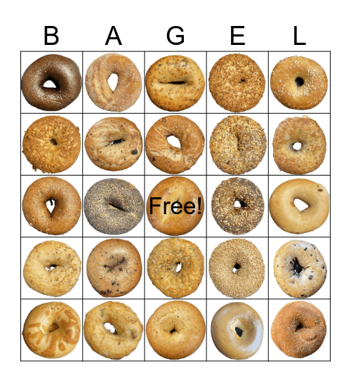 do you REALLY know your bagels? Bingo Card
