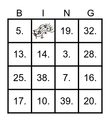 90's party Bingo Card