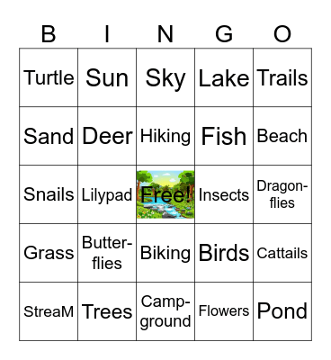Nature Bingo Card