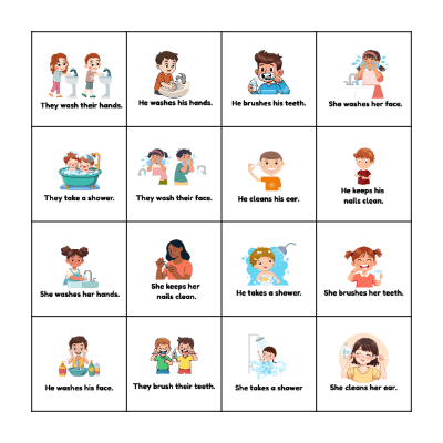 CLEAN BODY BINGO Card