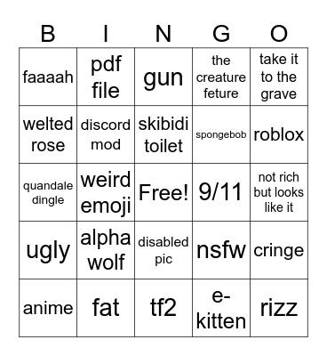 weird videos bingo Card