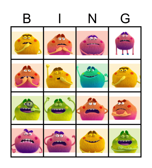 Gevoelens Bingo Card