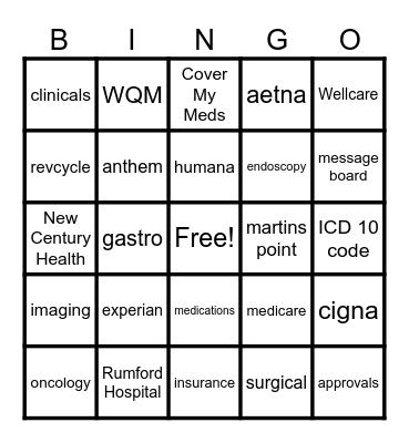PA BINGO! Bingo Card