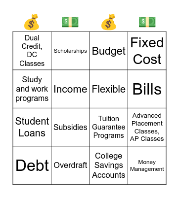 Financial Terms Bingo Card