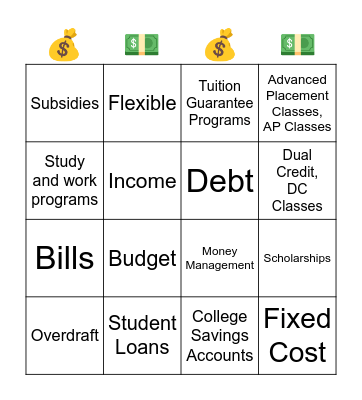 Financial Terms Bingo Card