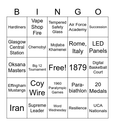 CNN 10 3/10/26 Bingo Card