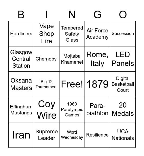 CNN 10 3/10/26 Bingo Card