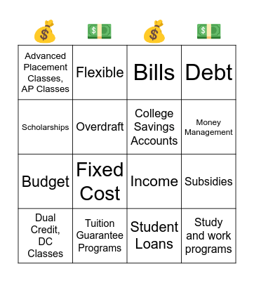 Financial Terms Bingo Card