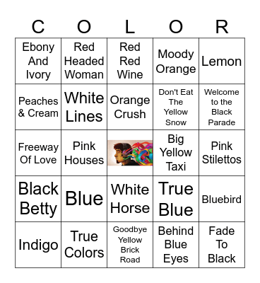 Sound & Color Bingo Card