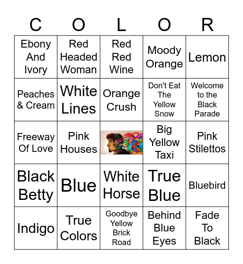 Sound & Color Bingo Card