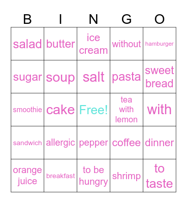 Spanish Bingo Card