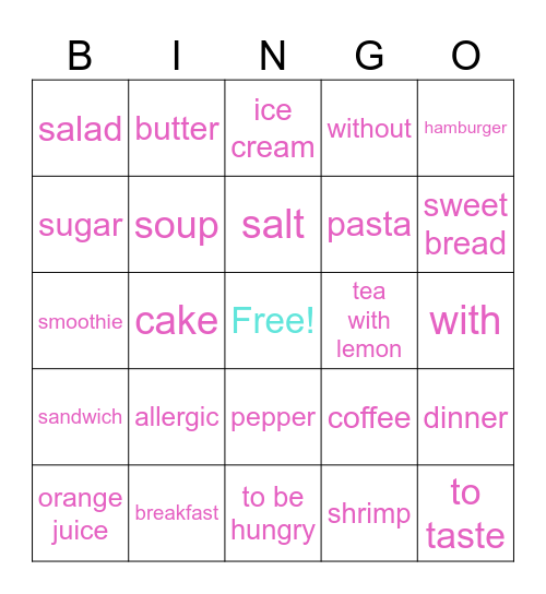 Spanish Bingo Card
