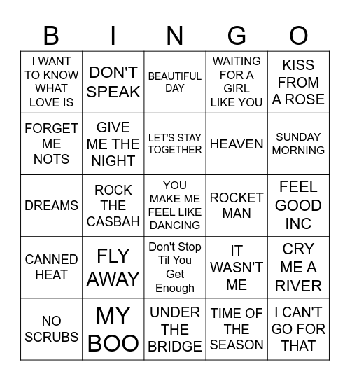 Let's Have a Drink! Bingo Card