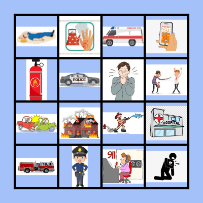 EMERGENCY BINGO Call 911 Bingo Card