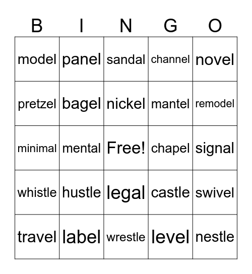 Unit 8 Week 2 Bingo Card