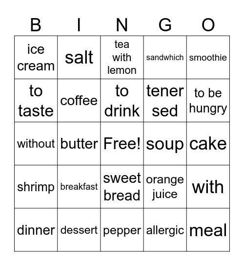 Spanish Bingodes Bingo Card