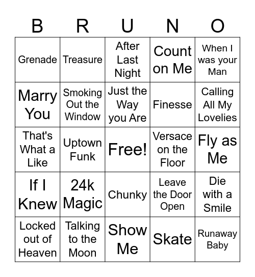 Brunão Bingo Card