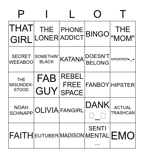 MOVIE BINGO <3 Bingo Card