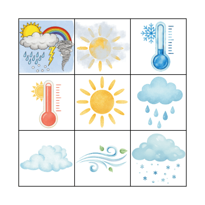 What's the Weather? Bingo Card