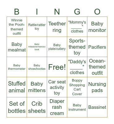 Kait's Little Dragon Hoard Bingo Card
